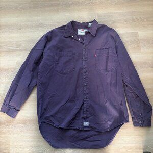 Men's Purple Levi's Button Down Long Sleeve Shirt Size XL